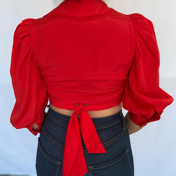 Thank You, Next Front Tie Top- Red