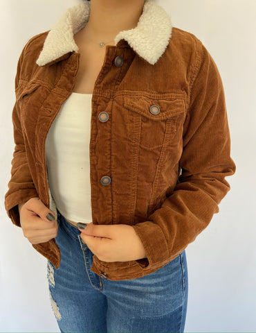 Behind Closed Doors Corduroy Jacket - Brown