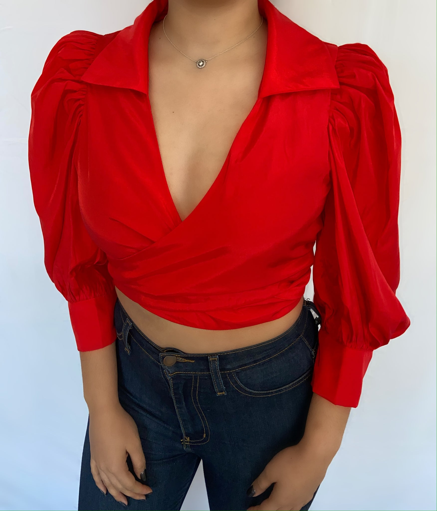 Thank You, Next Front Tie Top- Red