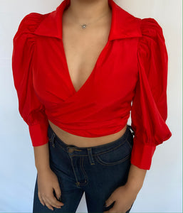 Thank You, Next Front Tie Top- Red